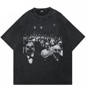 Scary Zombie Graphic Y2K Tees