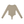 Back of the Khaki bodysuit laid flat, plain beige back, long fitted sleeves and high-cut leg openings