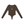 Coffee long sleeve bodysuit laid flat from the front, chocolate brown knit with a small white chest logo