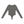 Back of the Gray bodysuit laid flat, smooth plain back with long sleeves and a narrow bottom panel