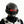 Cyberpunk helmet with a scrolling LED text screen across the visor