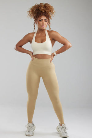 Scrunch Butt Leggings Beige