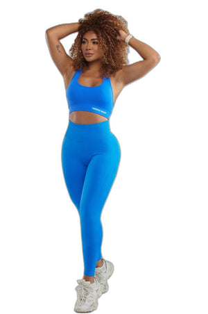 Scrunch Butt Leggings Blue - product view on white background