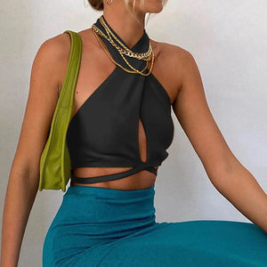 Sexy Backless Sleeveless Crop Top