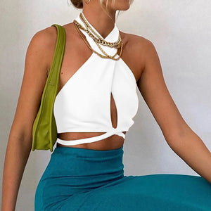 Sexy Backless Sleeveless Crop Top