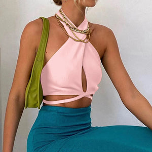 Sexy Backless Sleeveless Crop Top