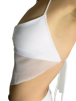 Sexy Transparent Sleeveless Crop Top