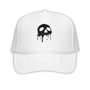 Shadow Skull Trucker Hat - product view on white background