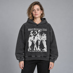 Shadow Vintage Graphic Y2K Hoodie – worn by a woman