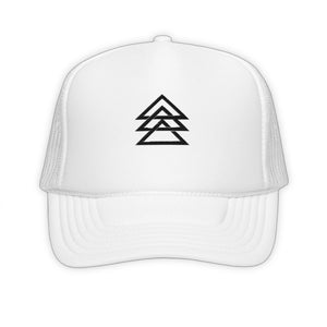 Sharp Trucker Hat - product view on white background