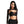 Black Sheer Mesh Buckle Crop Top, front view with the open chest front and buckle fastening, mesh sleeves