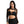 Black sheer mesh crop top on a model with hands at the sides, the short cut and long see-through sleeves