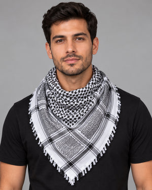 Shemagh Scarf Red and White