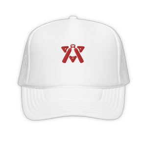 Shogun Style Trucker Hat - product view on white background