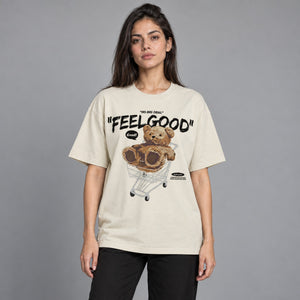 Shopping Cart Print Y2K Tee – worn by a woman