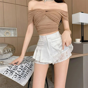 Short Black Cargo Skirt