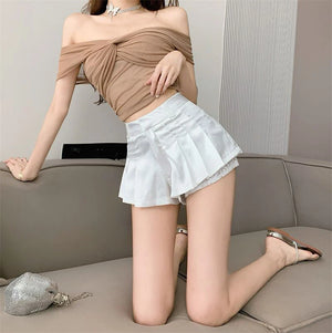 Short Black Cargo Skirt