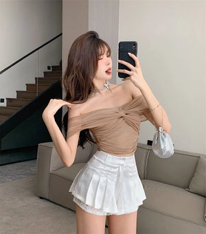 Short Black Cargo Skirt