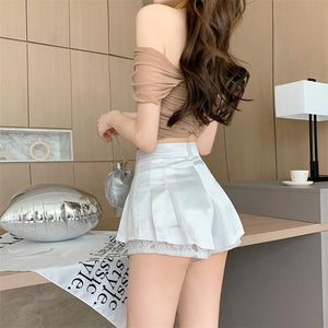 Short Black Cargo Skirt