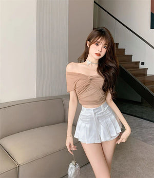 Short Black Cargo Skirt