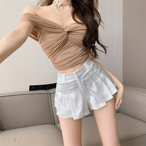 Short Black Cargo Skirt