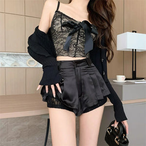 Short Black Cargo Skirt