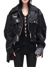 Short PU Leather Women Jacket Spring