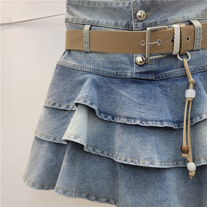 Short Skirt Y2K Multi-layered