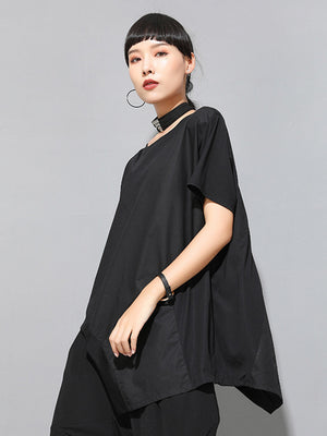 Short Sleeve Black T Shirt Women