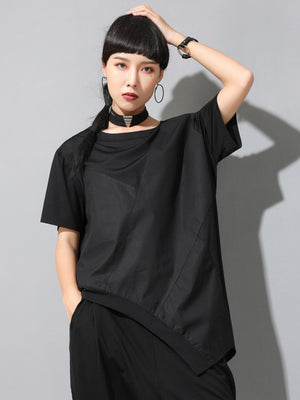 Short Sleeve Black T Shirt Women