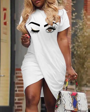 Short Sleeve Cut Out Dress