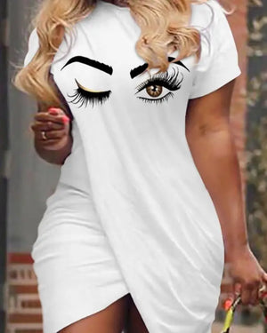 Short Sleeve Cut Out Dress