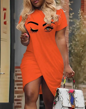 Short Sleeve Cut Out Dress