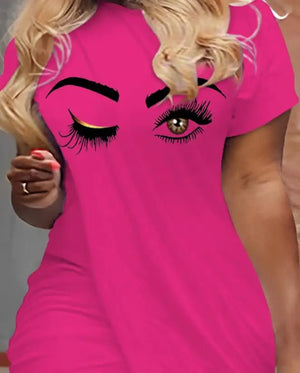 Short Sleeve Cut Out Dress