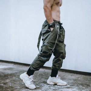 Shoulder Straps Cyberpunk Pants