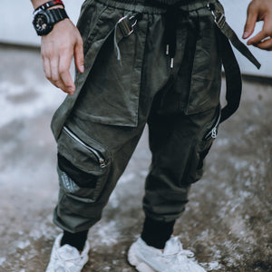 Shoulder Straps Cyberpunk Pants