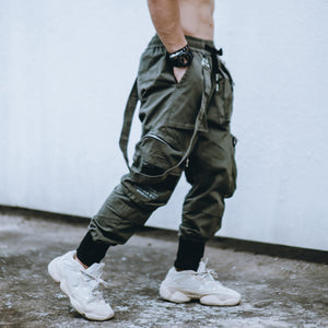 Shoulder Straps Cyberpunk Pants