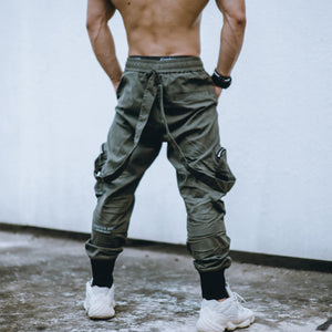 Shoulder Straps Cyberpunk Pants