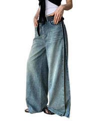 Side panel Y2K jeans women's