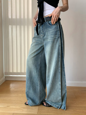 Side panel Y2K jeans women's