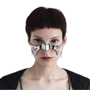 Silver Cyberpunk Face Mask