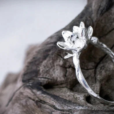 Silver Flower Ring