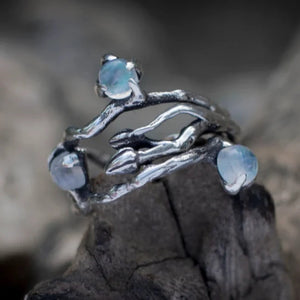 Silver Moonstone Ring