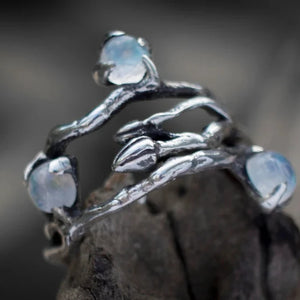 Silver Moonstone Ring