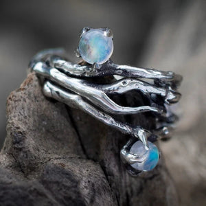 Silver Moonstone Ring