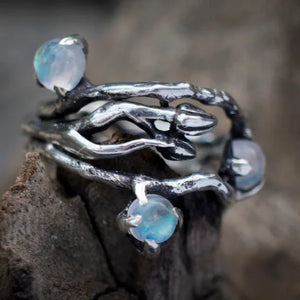 Silver Moonstone Ring