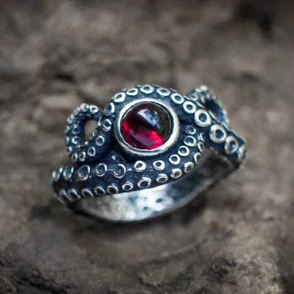 Silver Octopus Ring