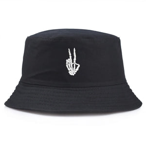 Skeleton Embroidery Bucket Hat