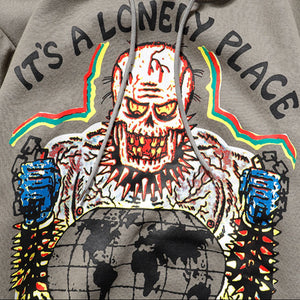 Skeleton Fleece Y2k hoodie