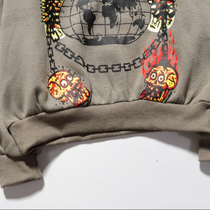 Skeleton Fleece Y2k hoodie
